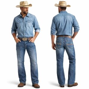 ARIAT Durango M4 Coltrane Relaxed Boot Cut Jeans Mens 31×32 Country Blue Collar